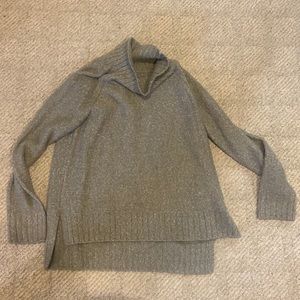 H&M Grey Cowl-Neck Fuzzy Sweater size S